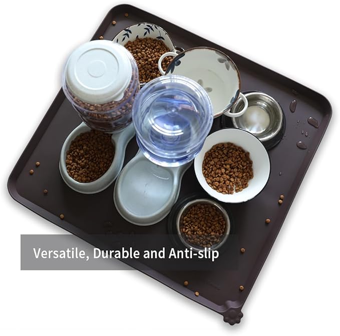 Hoki Found XX-Large Silicone Pet Food Mats Tray