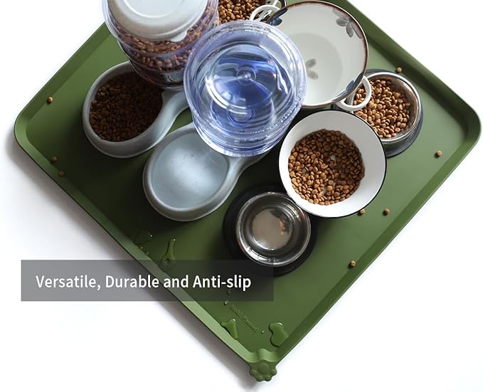 Hoki Found XX-Large Silicone Pet Food Mats Tray