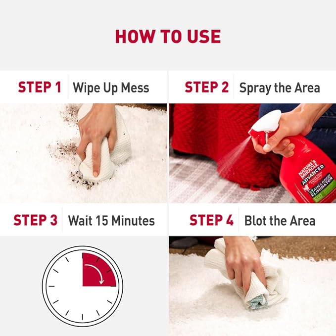 Nature's Miracle P-98145 Advanced Dog Stain and Odor Remover Red,128 oz