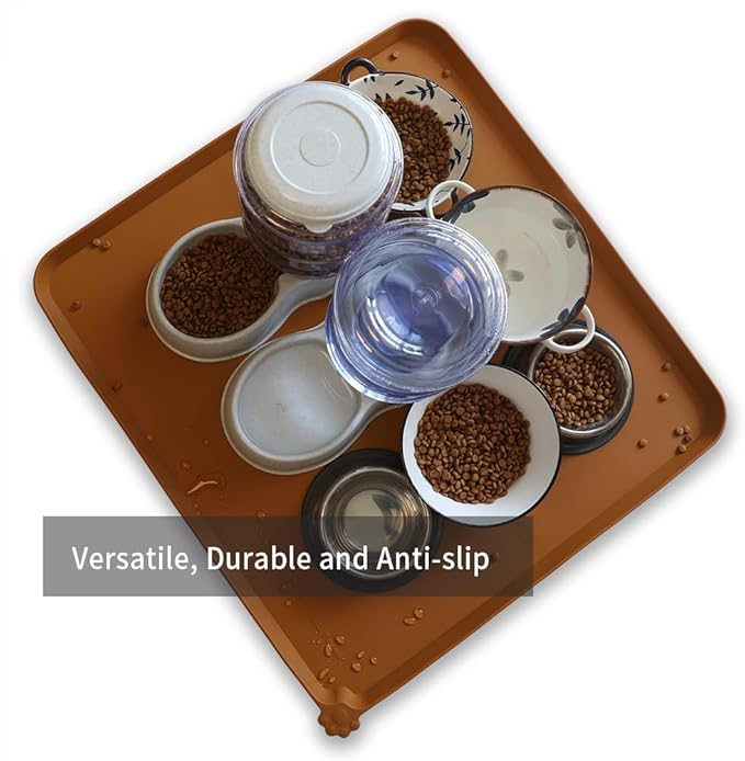 Hoki Found XX-Large Silicone Pet Food Mats Tray