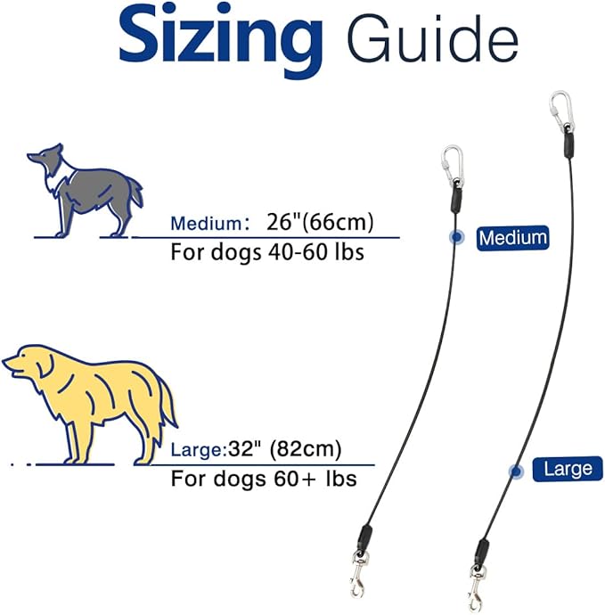 Pawaboo DogSeatbelt 360° Rotation 26 Inch,