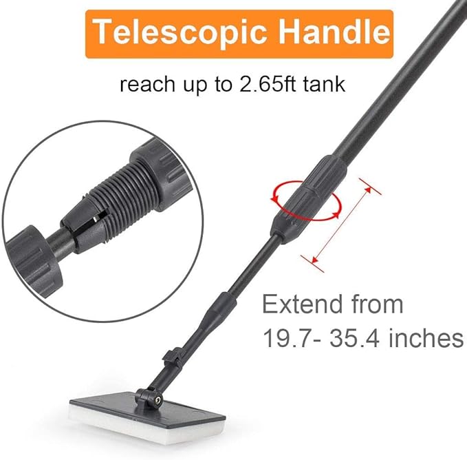hygger Carbon Fiber 6 in 1 Aquarium Cleaning