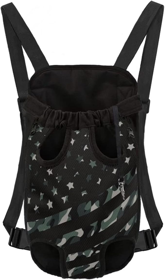 Camo US Flag Design Puppies Shoulder Bag for Dog Cat Leg Out Sling Chest Holder