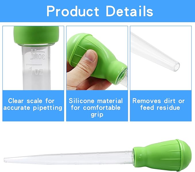 BokWin 2 Pcs Manual Fish Tank Cleaner 30ml