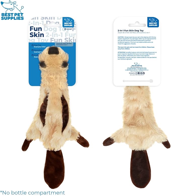 Best Pet Supplies 2-in-1 Stuffless Squeaky Dog Toys with Soft