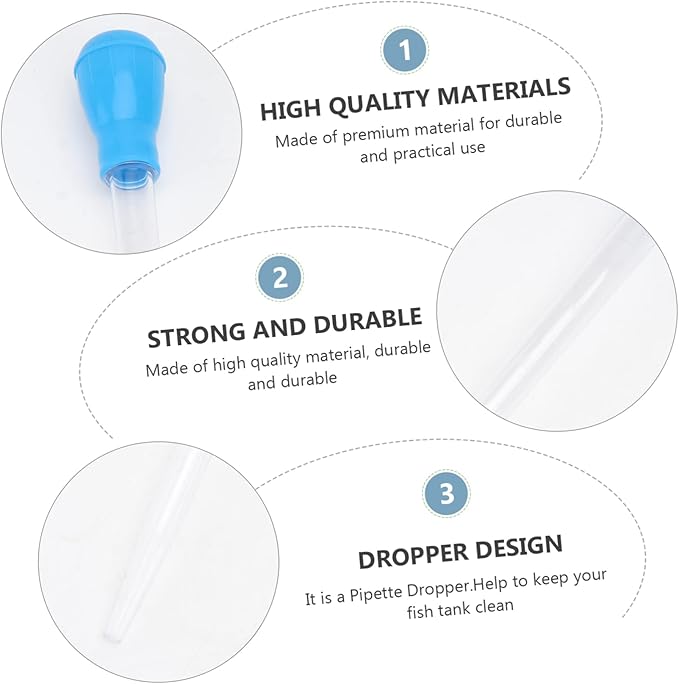 Fish Tank Vacum Cleaner Fish Dropper Mini Straws