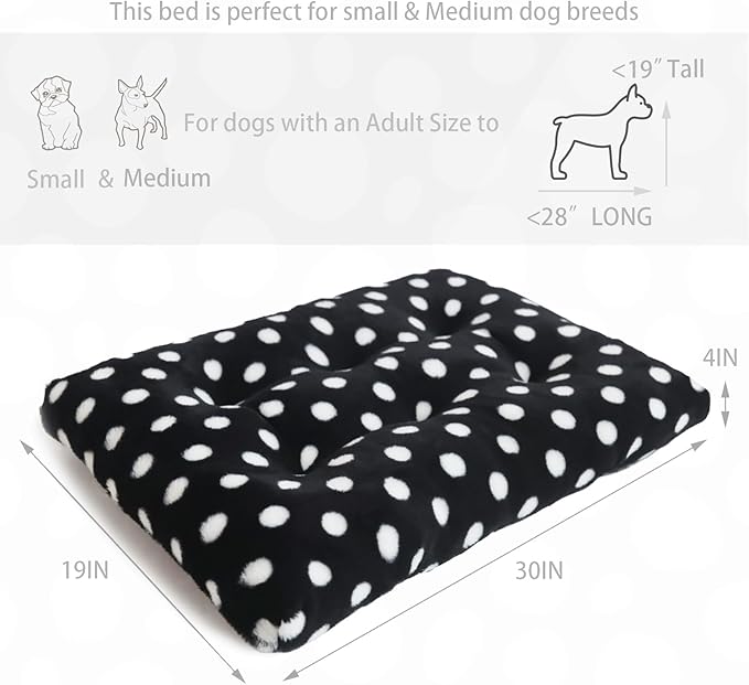 30 Inch Crate Pad Soft and Washable Dog 30x19 Perfect Dots30x19