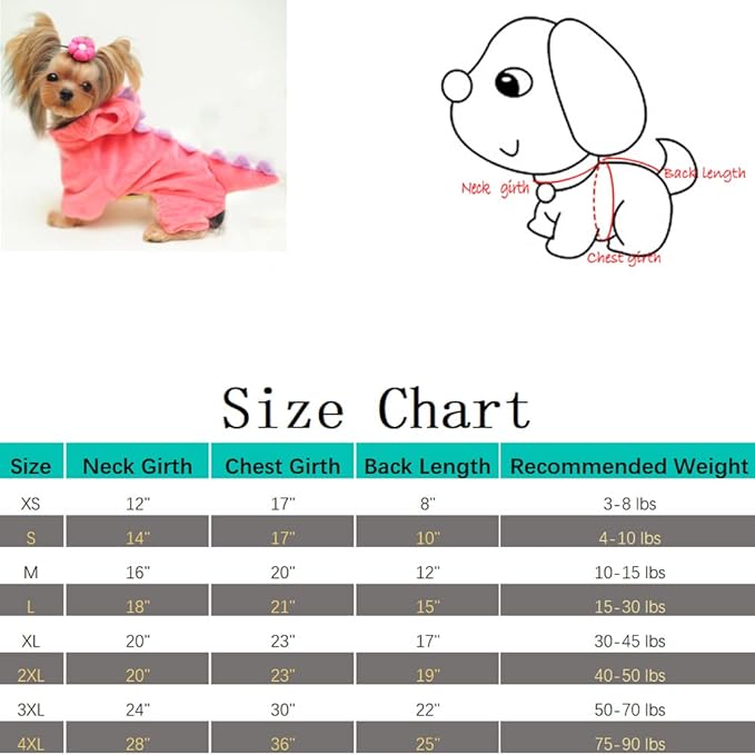 NACOCO Dog Dinosaur Design Costume Green Pet Clothes for Medium & Large Dog (Green