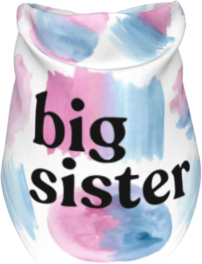 Big Sister Dog Bandana,Baby Announcement Dog Bandana,Gender Reveal,Pet Scarf, Pet Accessories for Photo Props Accessories (Color block)