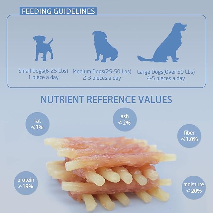 ASMPET Dog Treats Small Dogs Omega3 Rawhide (16 pcs,10.6