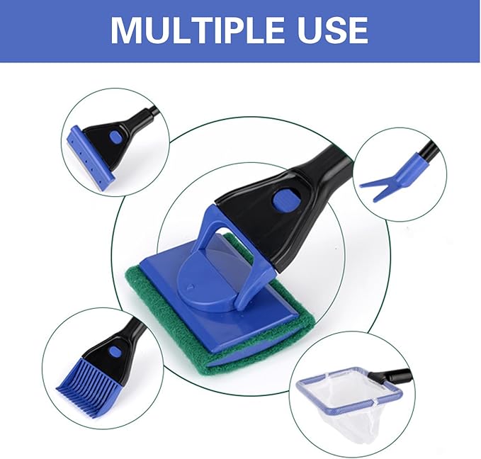 Aquarium Fish Tank Cleaning Kit Tools 5 in 1 Cleaning