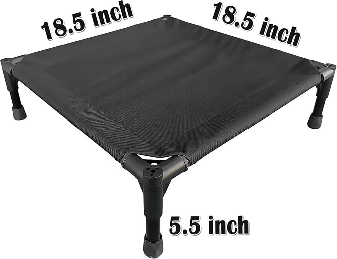 Love&go Elevated Dog Bed with Metal Frame (Small-18.5x18.5x5.5 inch,