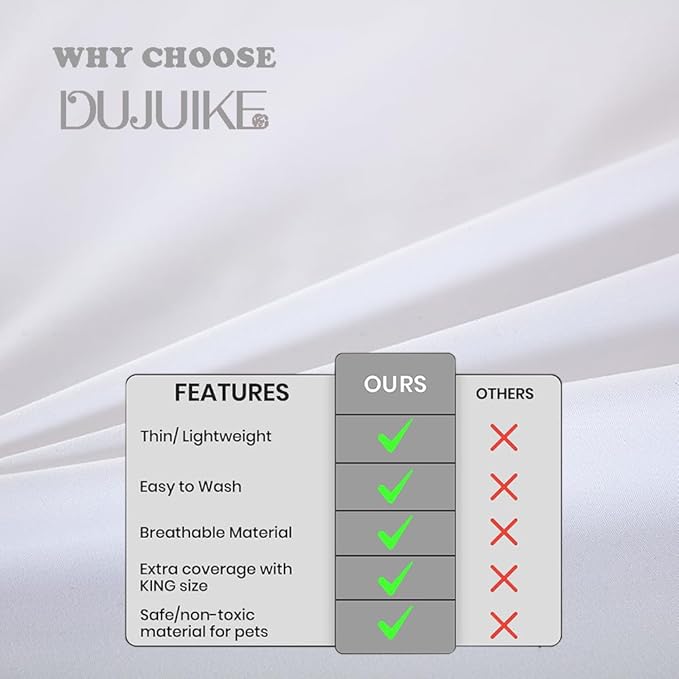 DUJUIKE Waterproof Bed Cover for Dog and Cats 100% Waterproof 78 * 90 inch,