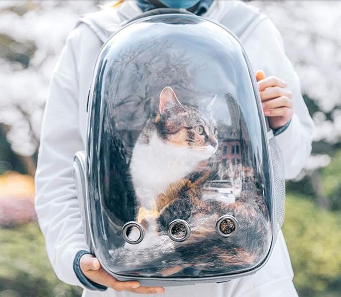Magik Astronaut Pet Cat Dog Kitten Puppy Carrier Backpack Travel Full-View Breathable Bag Case Capsule for Small Dog and Cats