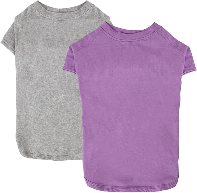 Dog Shirts 2pcs Blank Shirts Soft for Small Medium Large Dogs and Cat Soft and Breathable Apparel Shirts