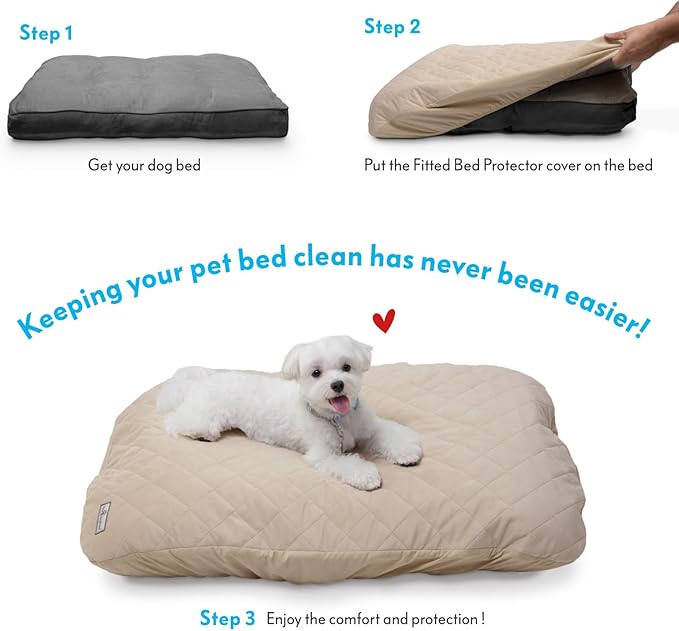 Paw Inspired Waterproof Fitted Cover for Dog Bed 36-Inch Pet
