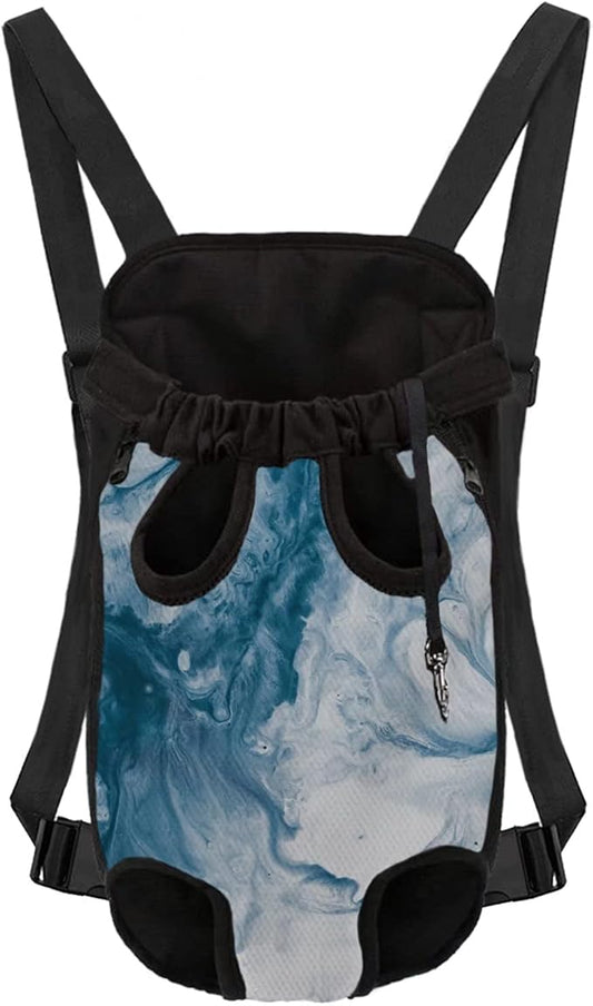 Blue Marble Stripe Printed Universal Dog Carrier Travel Holder Bag