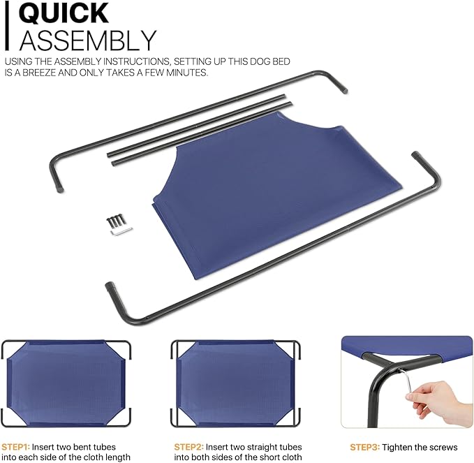 MoNiBloom Elevated Dog Bed for Large Dogs 54 Inches