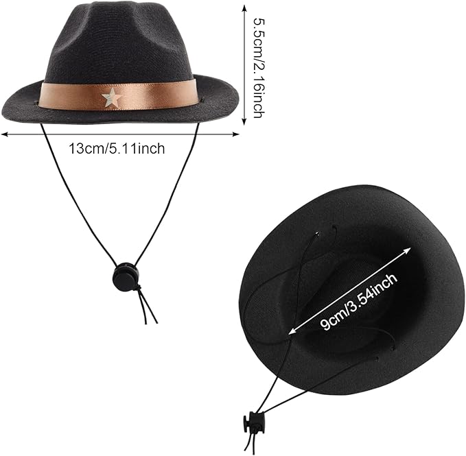 Fumwase Small Dog Cowboy Hat Halloween Costumes
