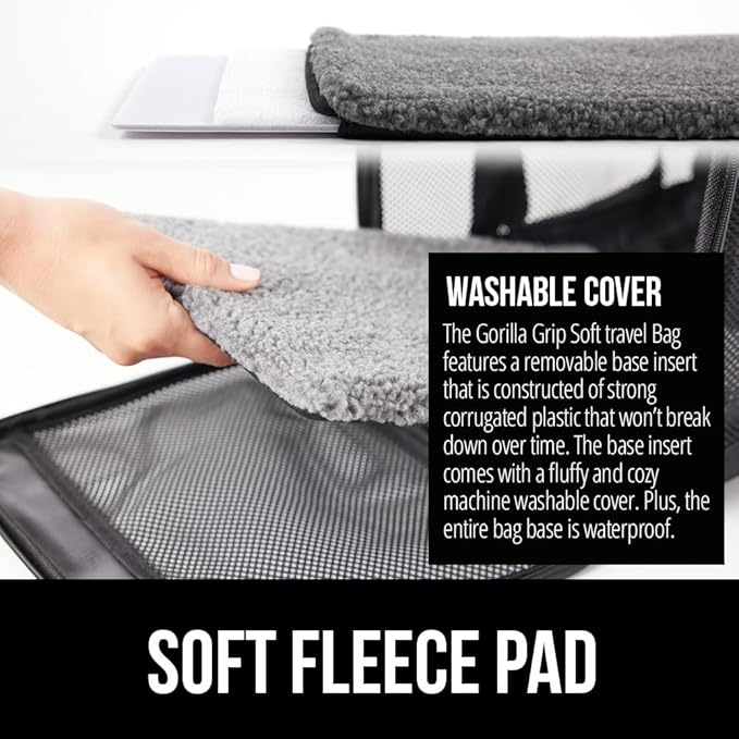 Gorilla Grip Airline Travel Cat Carrier Bag Up to 15 Lbs