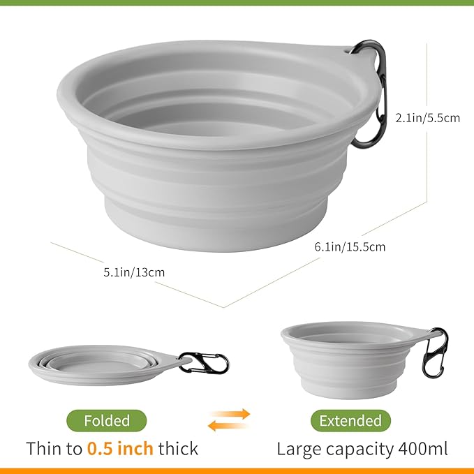 Dog Bowl Pet Travel Collapsible Bowls 2 Pack