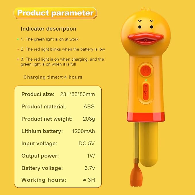 Electric Dog Cleaning Foam Machine Sprayer 9 in 3.2 in 3.2in 350ml 1200mAh Ultra IPX7 Waterproof