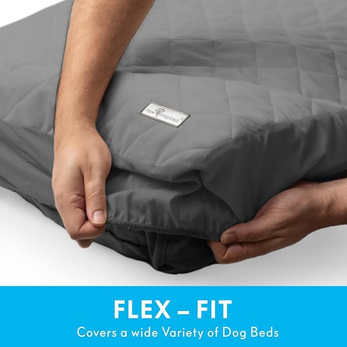 Paw Inspired Waterproof Fitted Cover for Dog Bed 36-Inch Pet