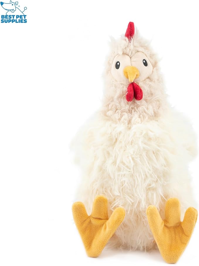 Best Pet Supplies Chicken Crinkle Plush Dog Toys for Interactive Play