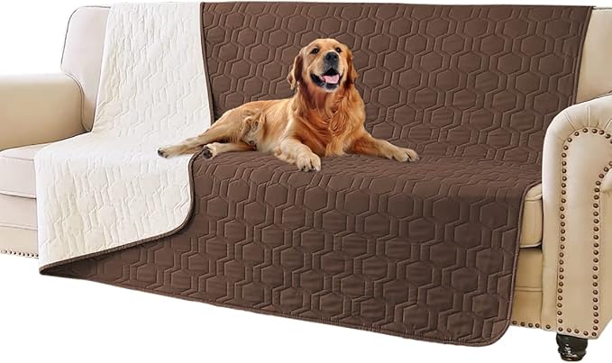 Waterproof and Anti-Slip Dog Bed Cover and Pet Blanket Sofa Pet Bed Mat ,car Incontinence Mattress Protectors Furniture Couch Cover for Most Cats Dogs Pets(52x82-Chocolate)