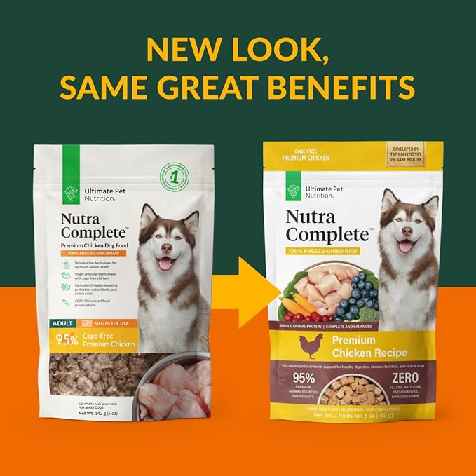 ULTIMATE PET NUTRITION Nutra Complete Raw Freeze Dried Dog Food (5 Ounce,