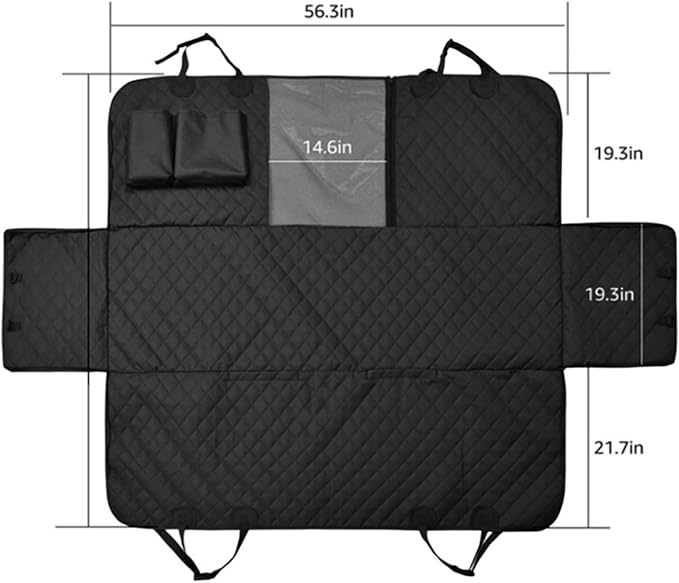 Dog Car Seat Covers for Back Seat Waterproof 600D Heavy