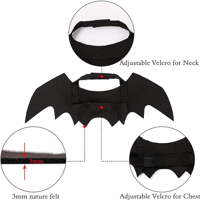 Cat Halloween Costume Bat Wings Pet Apparel Halloween