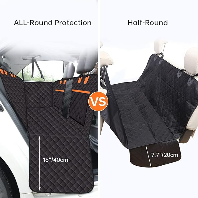 Dog Car Seat Cover for Back Seat 100% Waterproof 600D Scratchproof