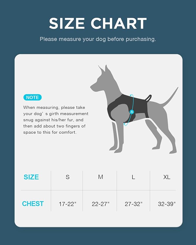 FAYOGOO Service Dog Harness for Large Dogs