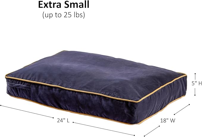Buster Reversible Rectangle Pillow Style Dog Bed (24 x 18 in.)