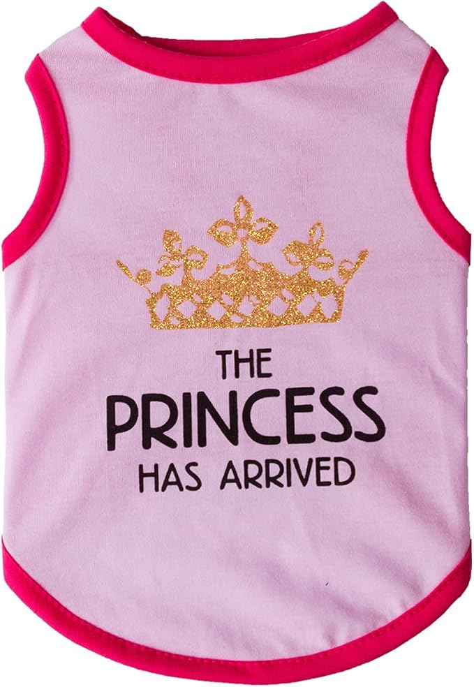 Dog Shirt 3 Pcs Summer Cotton Vests for Small Dog Cats Boy Girl (Princess, X-Small)