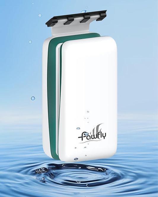 Pawfly Strong Magnetic Fish Tank Cleaner Aquarium Magnetic Glass Cleaner Brush with 2 Detachable Scrapers 1/4-1/2 Inch