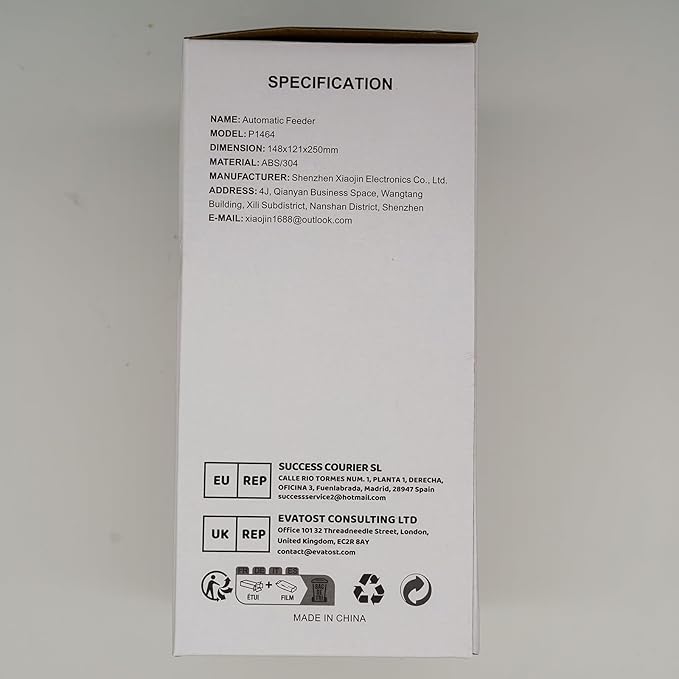 Hanging Automatic Food Dispenser 27oz Large