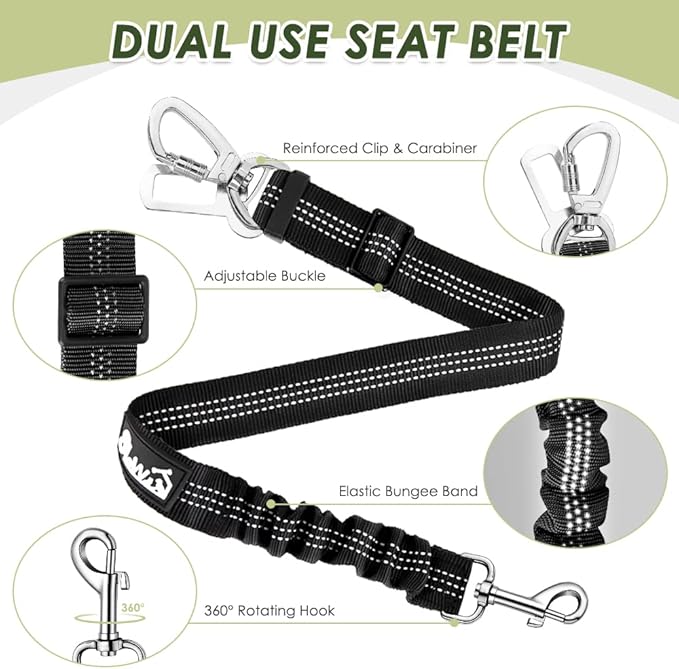 SlowTon Dog Seat Belt Harness for Car