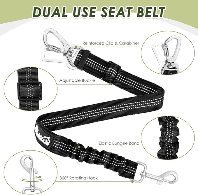 SlowTon Dog Seat Belt Harness for Car