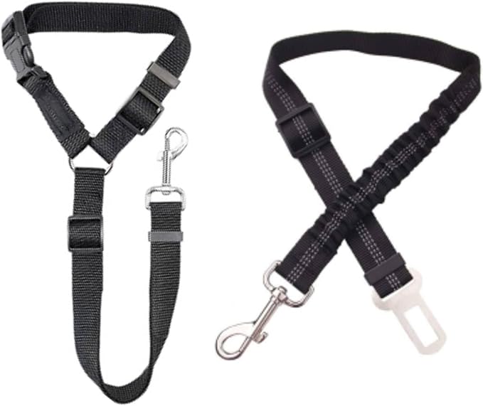 Dog Seat Belt for Car with Reflective Stitching