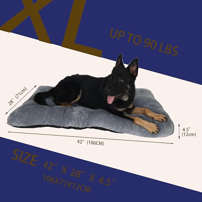 Dog Crate Beds for Large Dogs 42 inch 42x28 Light