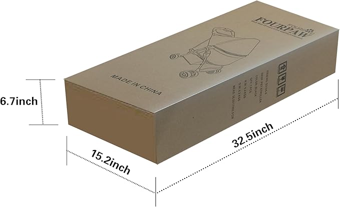 Full-Window pet Stroller 4 Wheels for Cats & Dogs