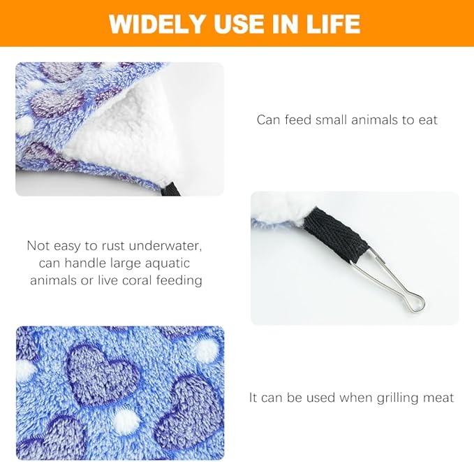 ZukoCert Two Pieces Small Pet Cage Hammock Accessories for Guinea Pigs