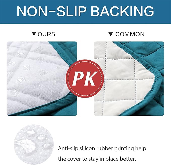 Water Resistant Dog Bed Cover Pet Blanket with Anti-Slip Back for Furniture Bed Couch Sofa (82x82 Inch