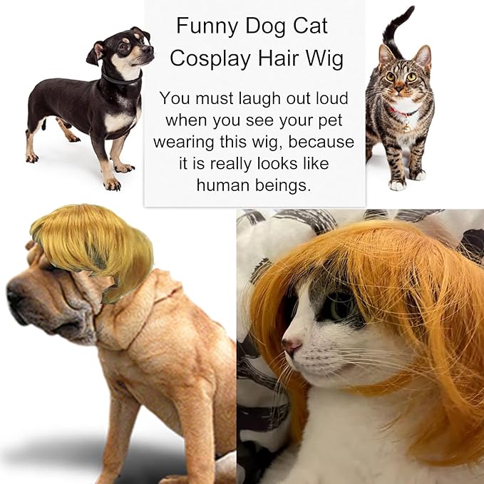 Funny Dog Wig Pet Costumes