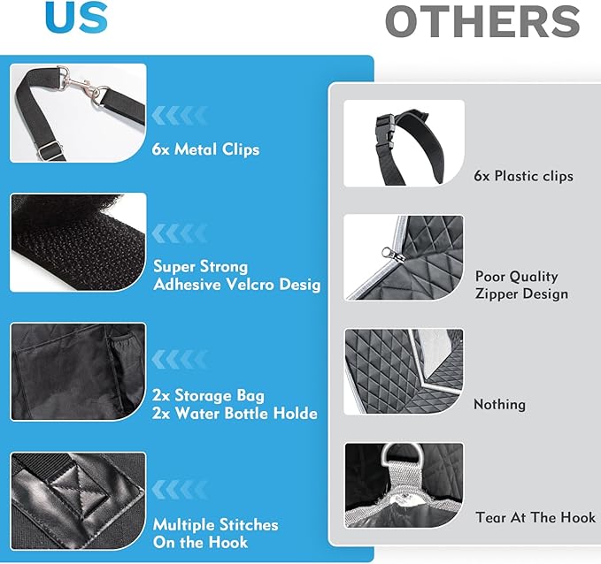 3 In 1 Back Seat Extender for Dogs 40/60 Split