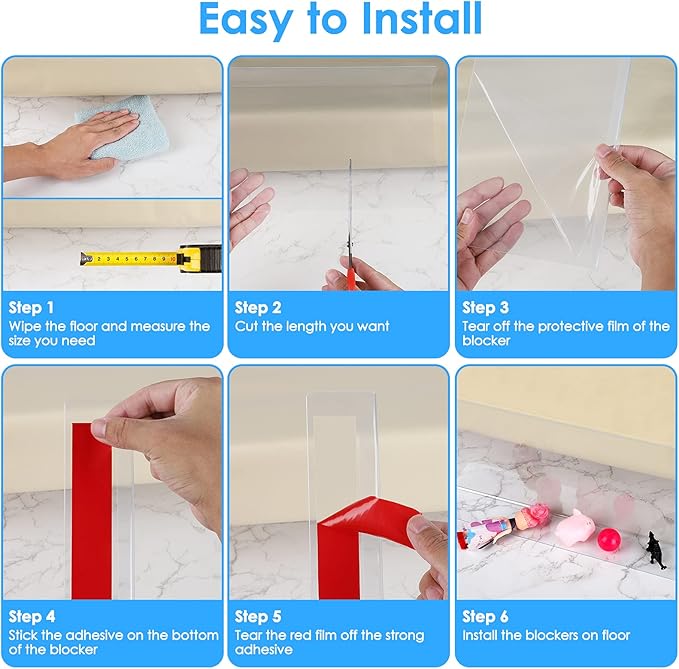 Under Bed Blocker for Pets 5.9 Inches 5 Pack,