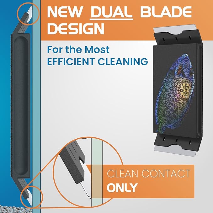 FL!PPER Flipper Edge Max Tang Limited Edition Floating Magnetic Aquarium Cleaner 2-In-1 Dual