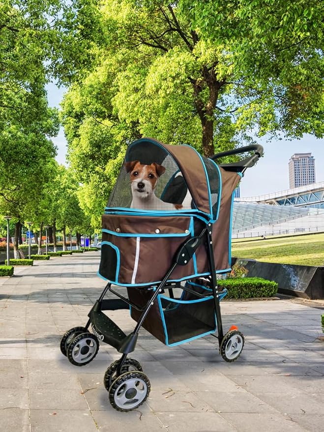 AmorosO 4 Wheels Pet Convenient Stroller